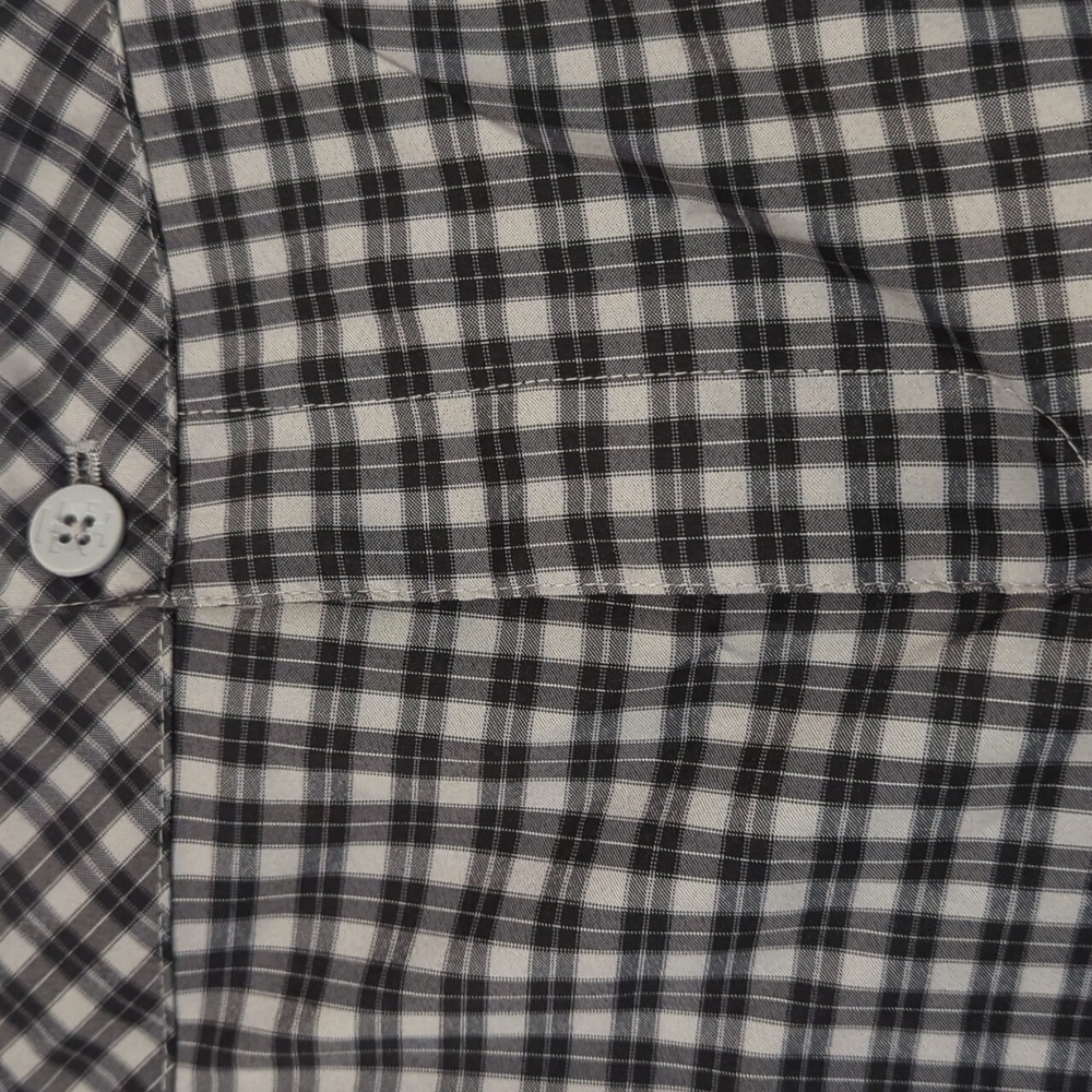 Izod Golf Shorts Size 38 Straight Black and Gray Plaid Flat Front-375 - Picture 2 of 8